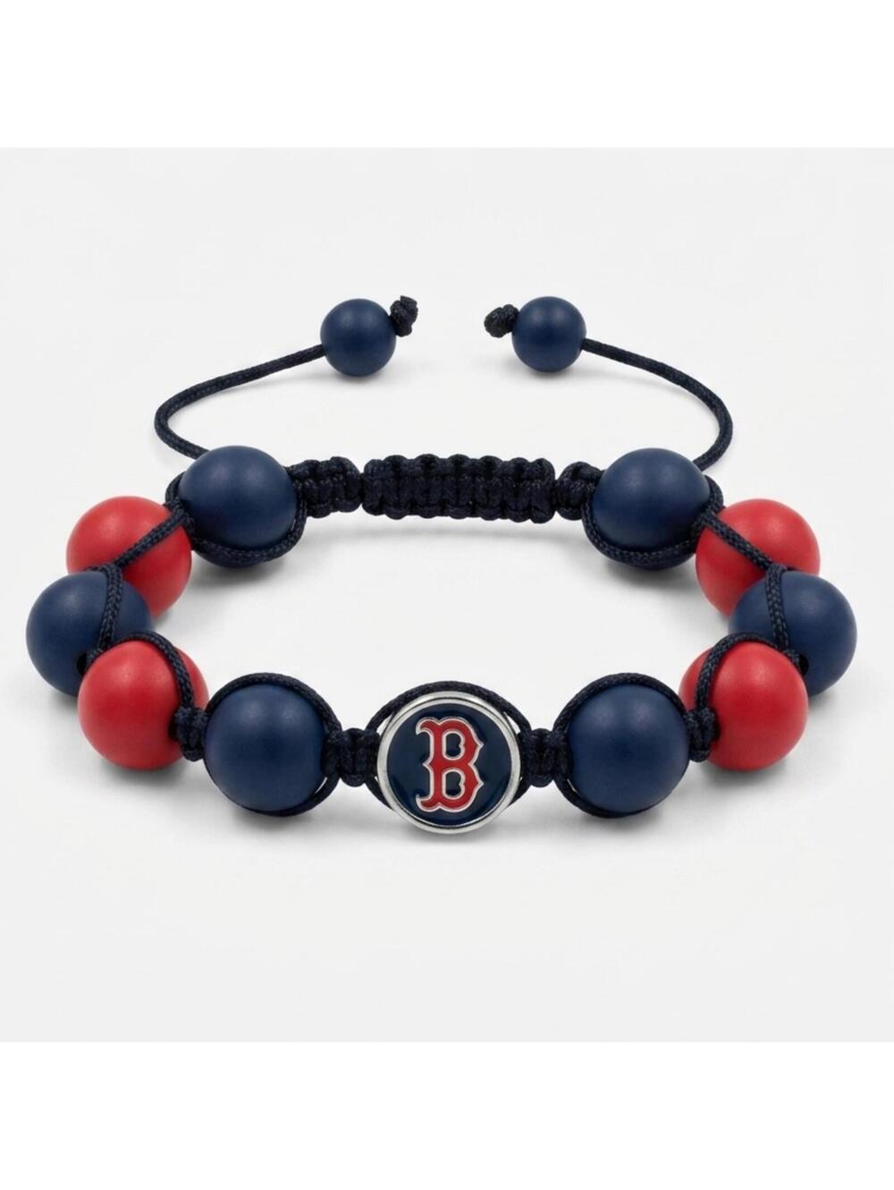Boston Red Sox Adjustable Beaded Bracelet